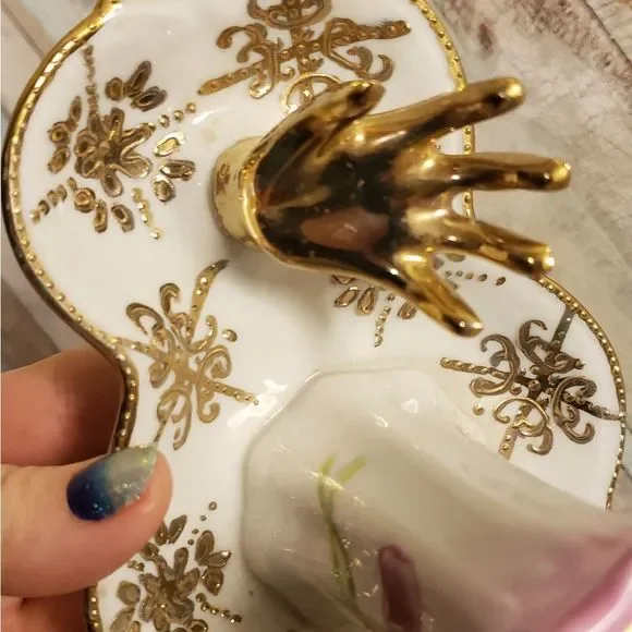 Antique Hat Pin Holder and trinket dish